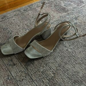 a new day Silver Block Heel Sandals